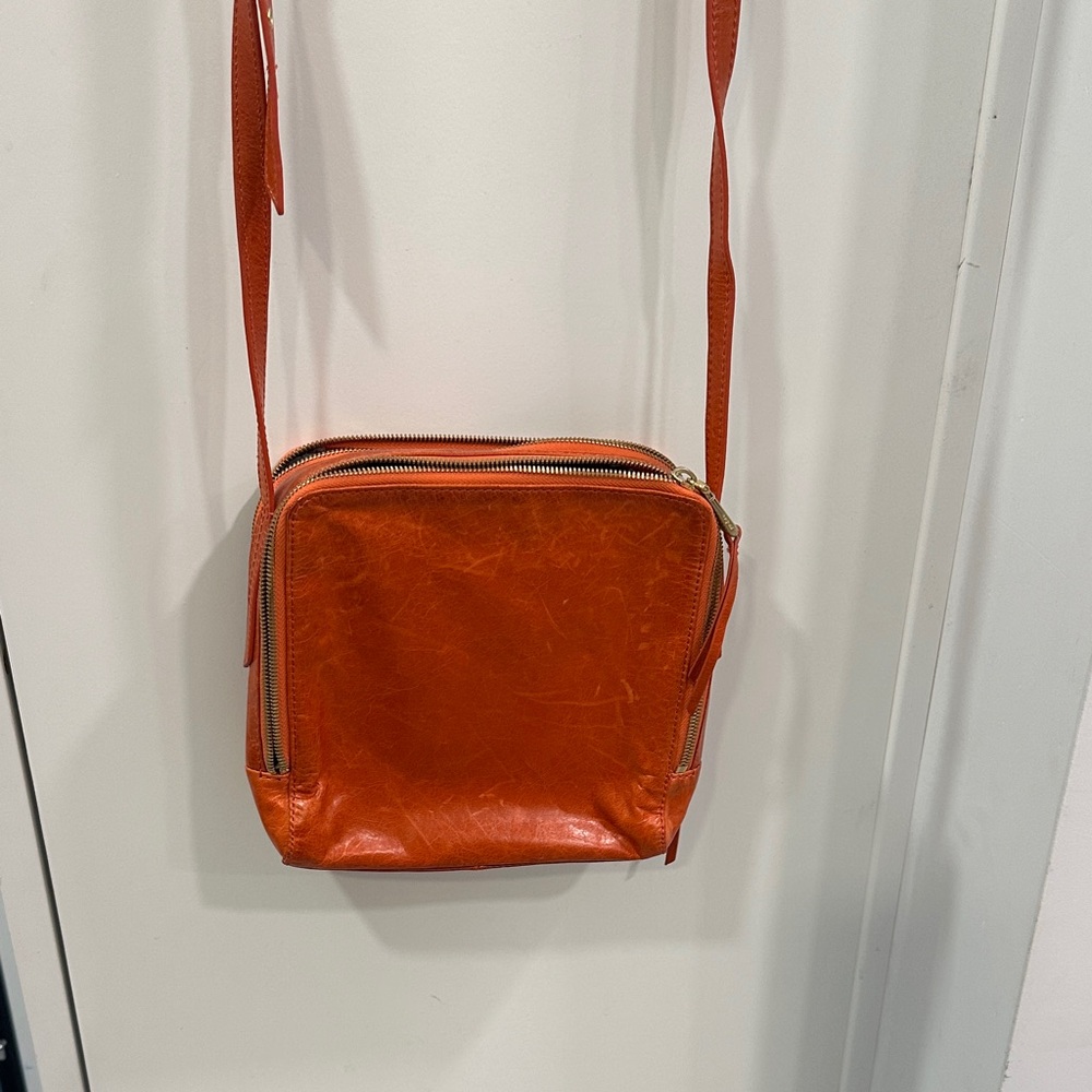 Hobo International Leather Crossbody Bag, poppy orange
